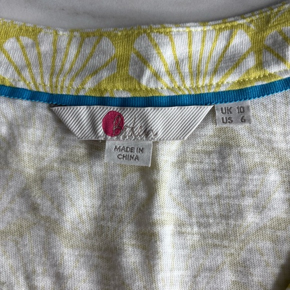 Boden Shell Print Sleeveless Top cotton size S green - Picture 5 of 9